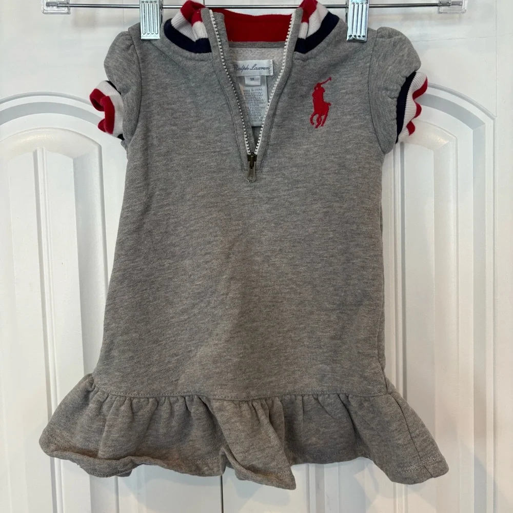 Ralph Lauren USA Gray Dress Size 9 Months